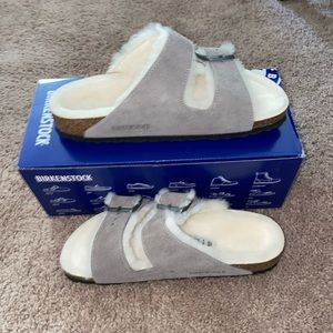Birkenstock Arizona Fur Stone Coin Size 7